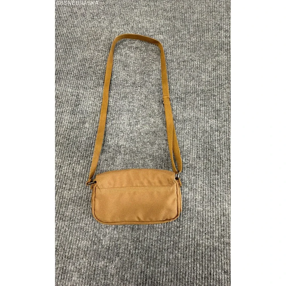 Carhartt Brown Canvas Small Crossbody Bag Utility Pouch Adjustable Strap - Picture 6 of 10